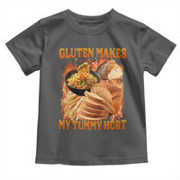 Funny Gluten Free Toddler T Shirt Gluten Makes My Tummy Hurt Vintage Bootleg Graphic