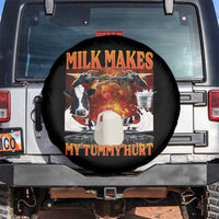 Lactose Intolerant Meme Spare Tire Cover Milk Makes My Tummy Hurt Vintage Bootleg Graphic