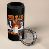 Lactose Intolerant Meme 4 in 1 Can Cooler Tumbler Milk Makes My Tummy Hurt Vintage Bootleg Graphic