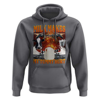 Lactose Intolerant Meme Hoodie Milk Makes My Tummy Hurt Vintage Bootleg Graphic