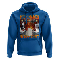 Lactose Intolerant Meme Hoodie Milk Makes My Tummy Hurt Vintage Bootleg Graphic