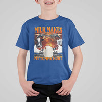 Lactose Intolerant Meme T Shirt For Kid Milk Makes My Tummy Hurt Vintage Bootleg Graphic