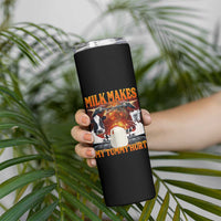 Lactose Intolerant Meme Skinny Tumbler Milk Makes My Tummy Hurt Vintage Bootleg Graphic