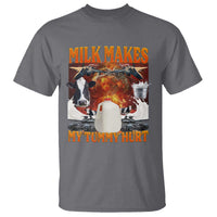 Lactose Intolerant Meme T Shirt Milk Makes My Tummy Hurt Vintage Bootleg Graphic