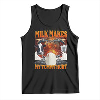Lactose Intolerant Meme Tank Top Milk Makes My Tummy Hurt Vintage Bootleg Graphic