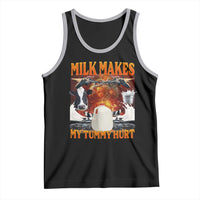 Lactose Intolerant Meme Tank Top Milk Makes My Tummy Hurt Vintage Bootleg Graphic