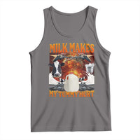 Lactose Intolerant Meme Tank Top Milk Makes My Tummy Hurt Vintage Bootleg Graphic