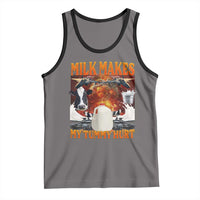 Lactose Intolerant Meme Tank Top Milk Makes My Tummy Hurt Vintage Bootleg Graphic