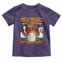 Lactose Intolerant Meme Toddler T Shirt Milk Makes My Tummy Hurt Vintage Bootleg Graphic