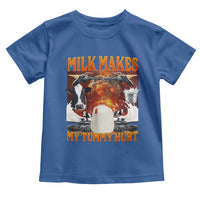 Lactose Intolerant Meme Toddler T Shirt Milk Makes My Tummy Hurt Vintage Bootleg Graphic
