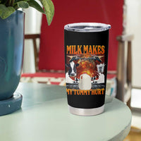 Lactose Intolerant Meme Tumbler Cup Milk Makes My Tummy Hurt Vintage Bootleg Graphic