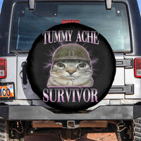 Tummy Ache Survivor Cat Meme Spare Tire Cover Funny Trending Oddly Specific Brainrot Memes