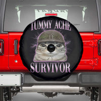 Tummy Ache Survivor Cat Meme Spare Tire Cover Funny Trending Oddly Specific Brainrot Memes