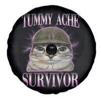 Tummy Ache Survivor Cat Meme Spare Tire Cover Funny Trending Oddly Specific Brainrot Memes
