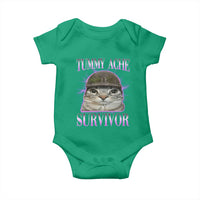 Tummy Ache Survivor Cat Meme Baby Onesie Funny Trending Oddly Specific Brainrot Memes