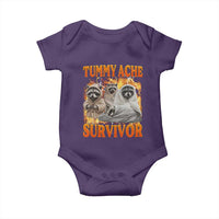 Tummy Ache Survivor Raccoon Meme Baby Onesie