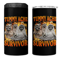 Tummy Ache Survivor Raccoon Meme 4 in 1 Can Cooler Tumbler