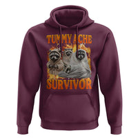 Tummy Ache Survivor Raccoon Meme Hoodie