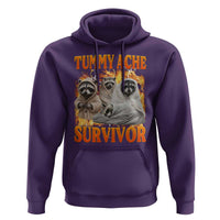 Tummy Ache Survivor Raccoon Meme Hoodie