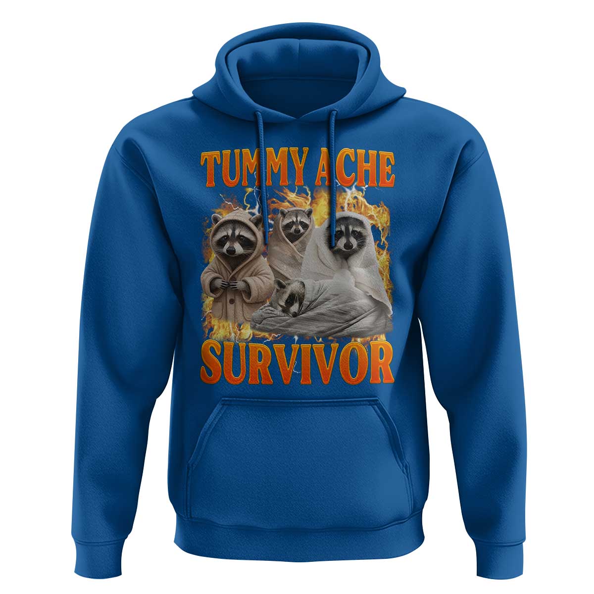 Tummy Ache Survivor Raccoon Meme Hoodie