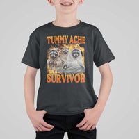 Tummy Ache Survivor Raccoon Meme T Shirt For Kid
