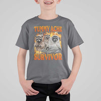 Tummy Ache Survivor Raccoon Meme T Shirt For Kid