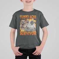 Tummy Ache Survivor Raccoon Meme T Shirt For Kid