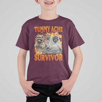 Tummy Ache Survivor Raccoon Meme T Shirt For Kid