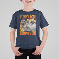 Tummy Ache Survivor Raccoon Meme T Shirt For Kid