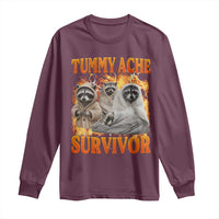 Tummy Ache Survivor Raccoon Meme Long Sleeve Shirt