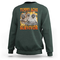 Tummy Ache Survivor Raccoon Meme Sweatshirt