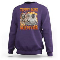 Tummy Ache Survivor Raccoon Meme Sweatshirt