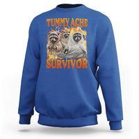 Tummy Ache Survivor Raccoon Meme Sweatshirt