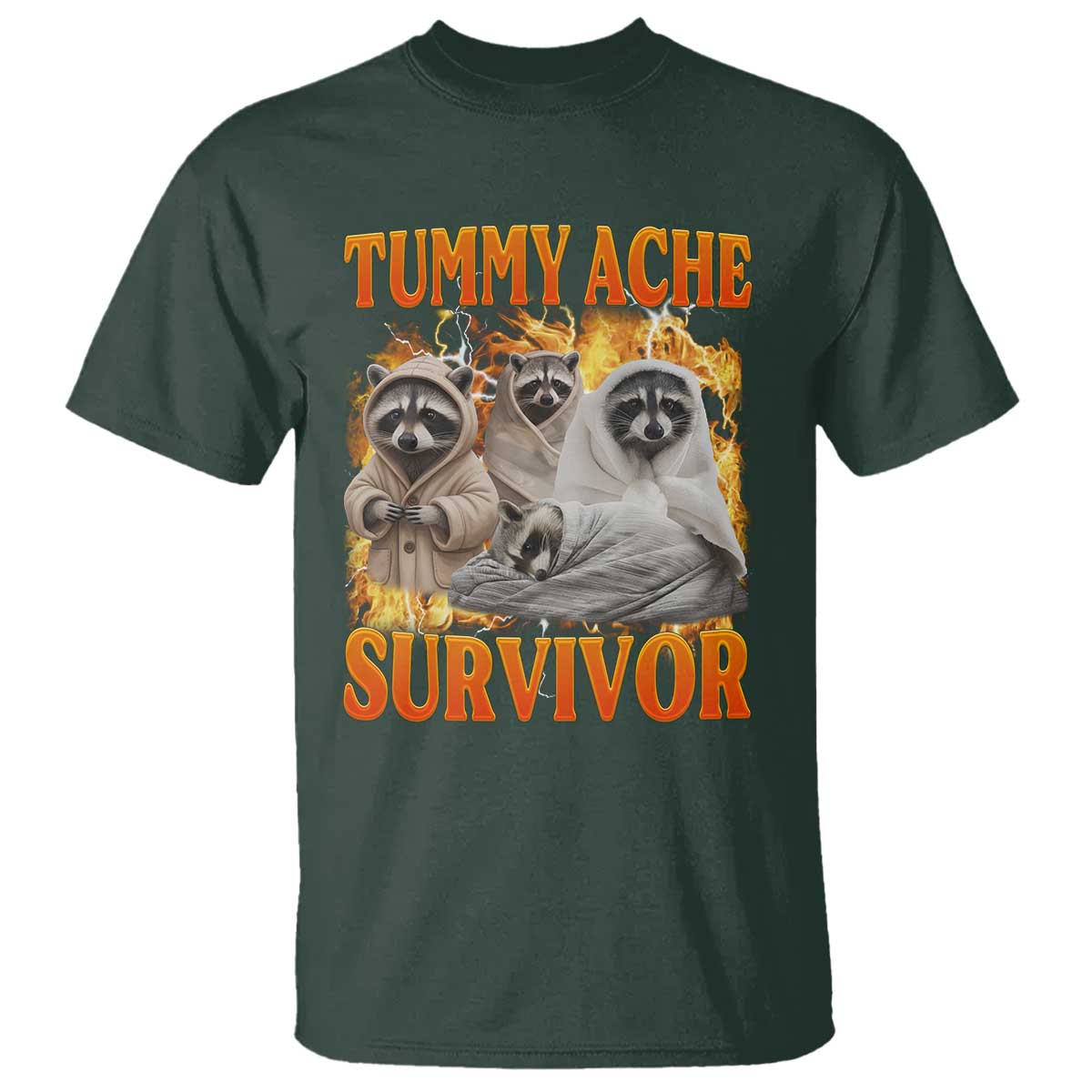 Tummy Ache Survivor Raccoon Meme T Shirt