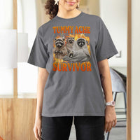 Tummy Ache Survivor Raccoon Meme T Shirt For Women