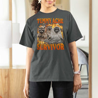 Tummy Ache Survivor Raccoon Meme T Shirt For Women