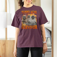 Tummy Ache Survivor Raccoon Meme T Shirt For Women