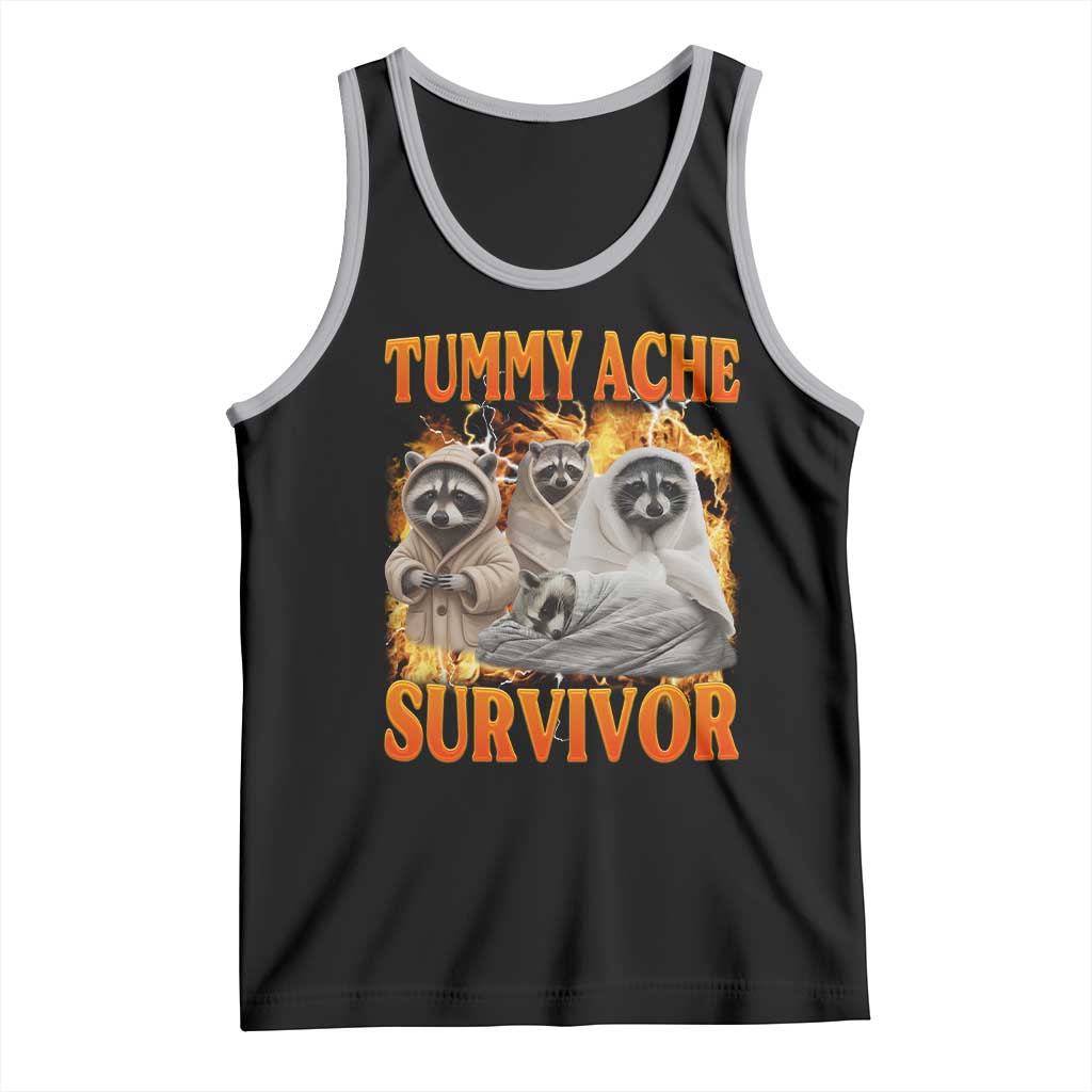 Tummy Ache Survivor Raccoon Meme Tank Top