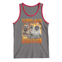 Tummy Ache Survivor Raccoon Meme Tank Top