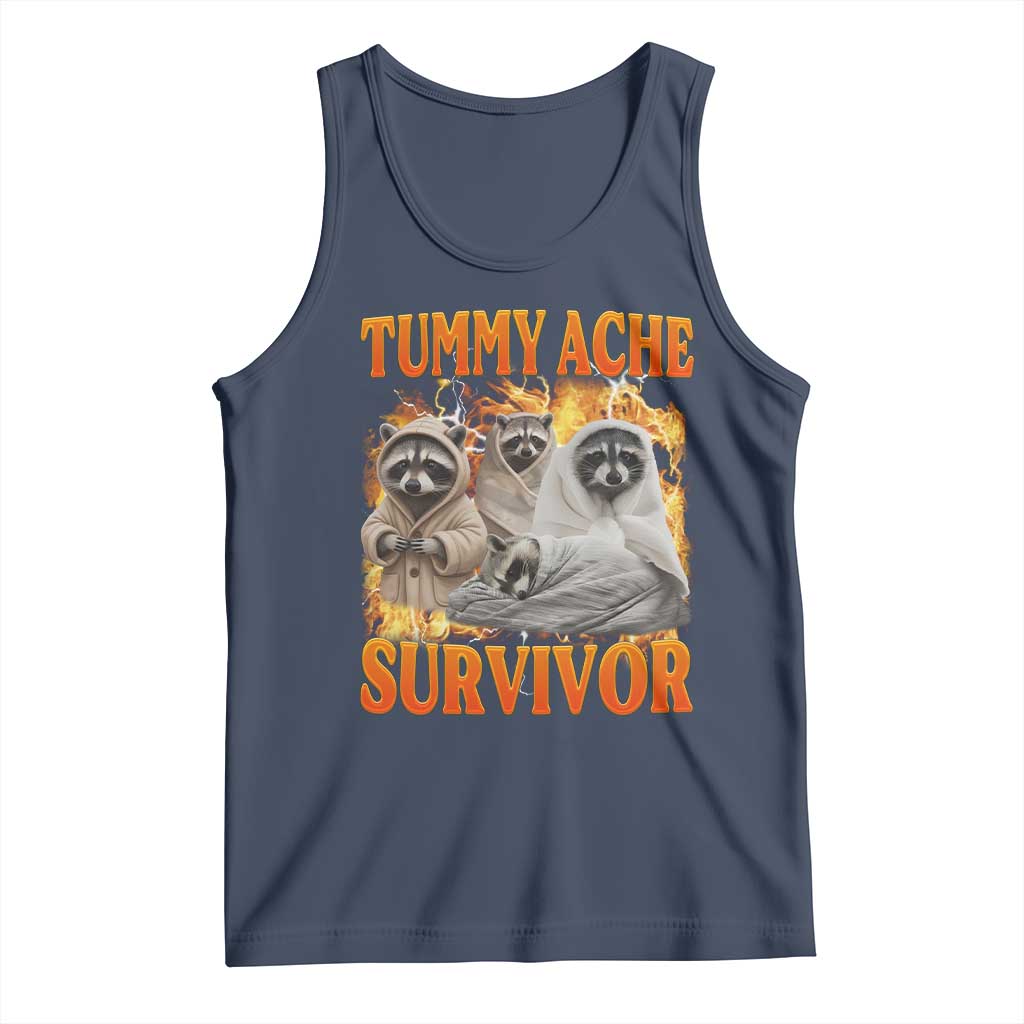 Tummy Ache Survivor Raccoon Meme Tank Top