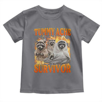 Tummy Ache Survivor Raccoon Meme Toddler T Shirt