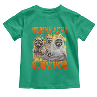 Tummy Ache Survivor Raccoon Meme Toddler T Shirt