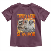 Tummy Ache Survivor Raccoon Meme Toddler T Shirt
