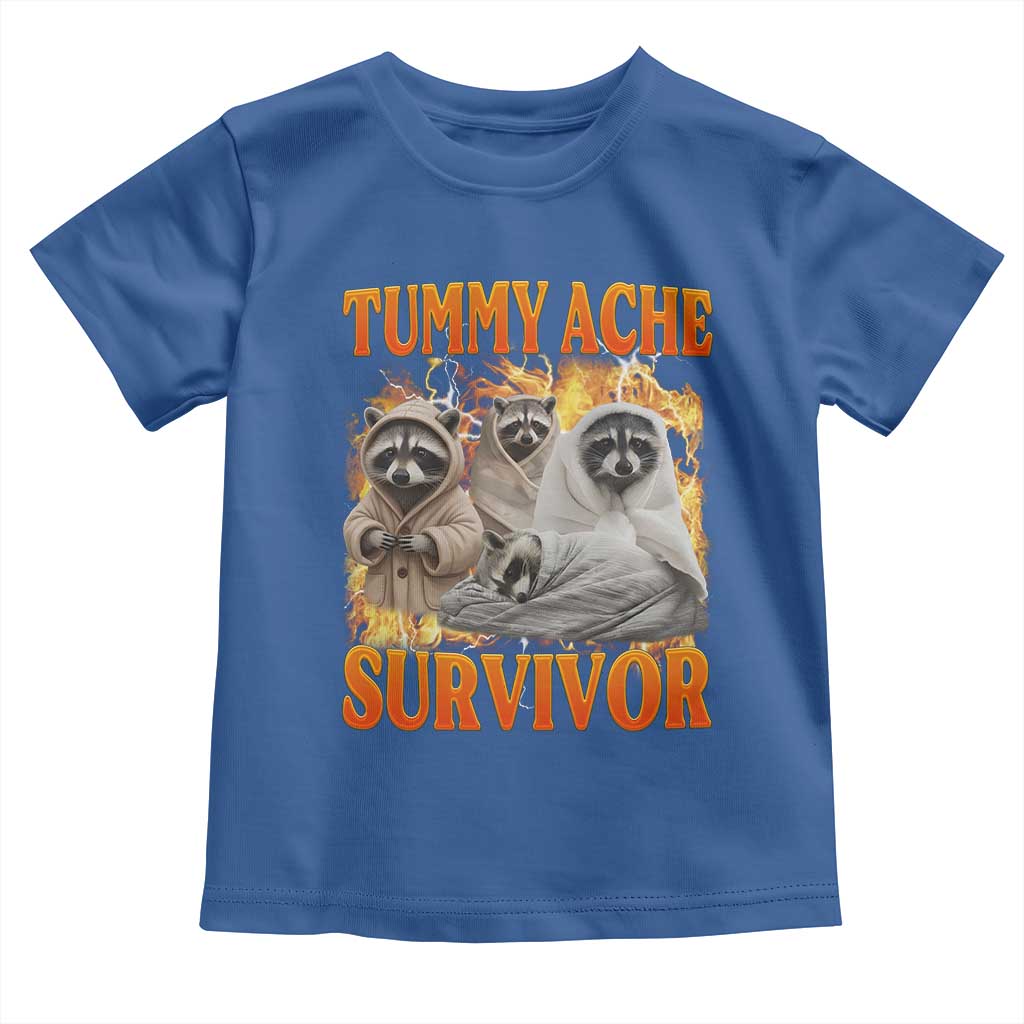 Tummy Ache Survivor Raccoon Meme Toddler T Shirt
