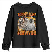 Tummy Ache Survivor Raccoon Meme Youth Sweatshirt