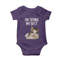 Im Trying My Best Funny Crying Cat Meme Baby Onesie - Wonder Print Shop