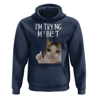Im Trying My Best Funny Crying Cat Meme Hoodie - Wonder Print Shop