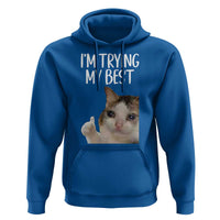 Im Trying My Best Funny Crying Cat Meme Hoodie - Wonder Print Shop