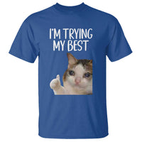 Im Trying My Best Funny Crying Cat Meme T Shirt - Wonder Print Shop