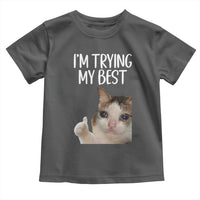 Im Trying My Best Funny Crying Cat Meme Toddler T Shirt - Wonder Print Shop